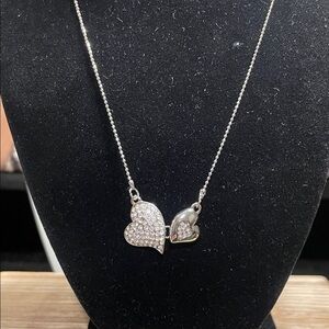 Elegant Silver Heart Pendant Necklace